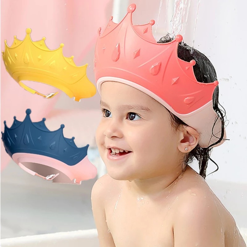 Baby Shower Cap Adjustable Eye Protection Head Water Cover Baby Care