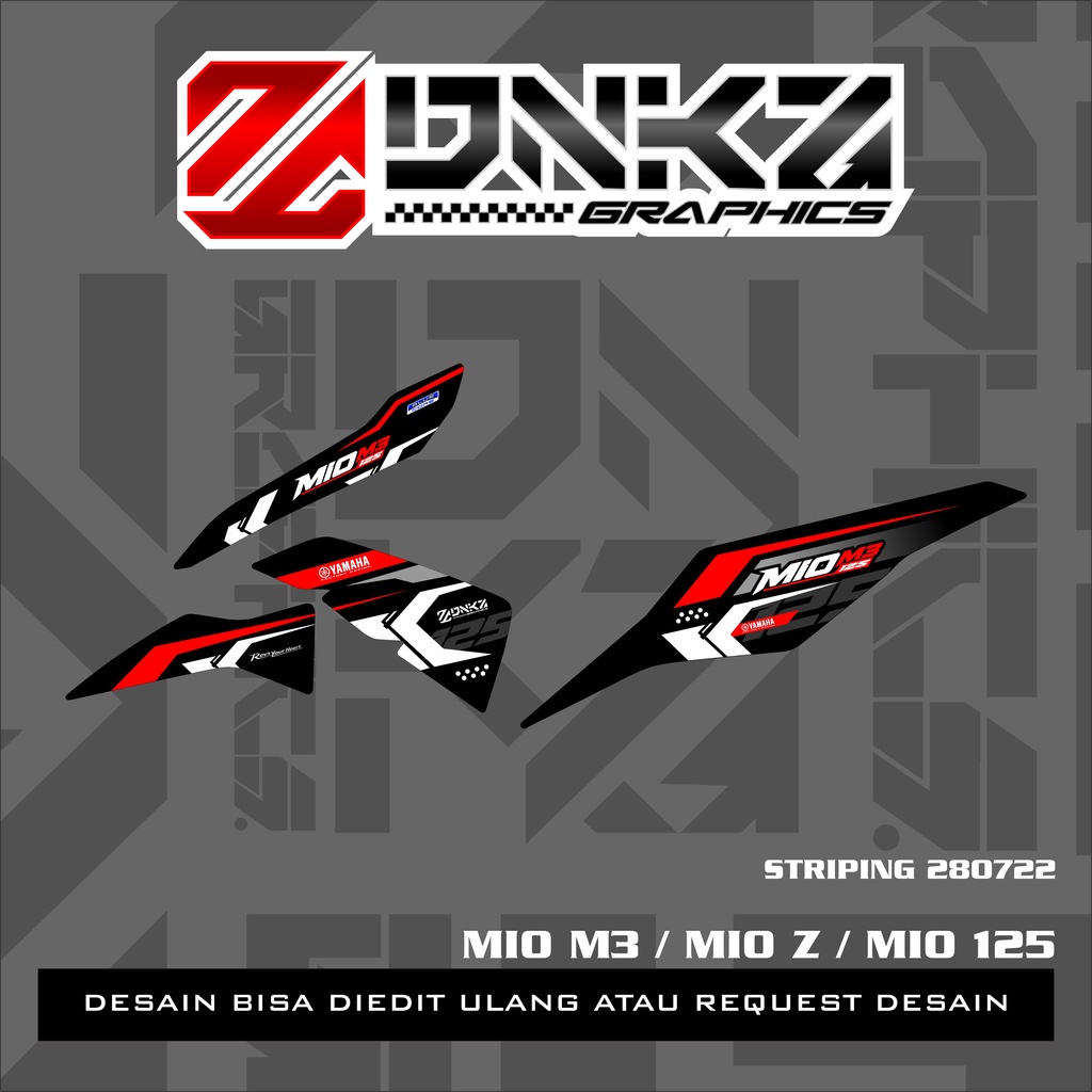 Mio M3 Sticker Decal Striping Mio M3 Mio Z/ Mio 125 ST/280722 DNKZ ...