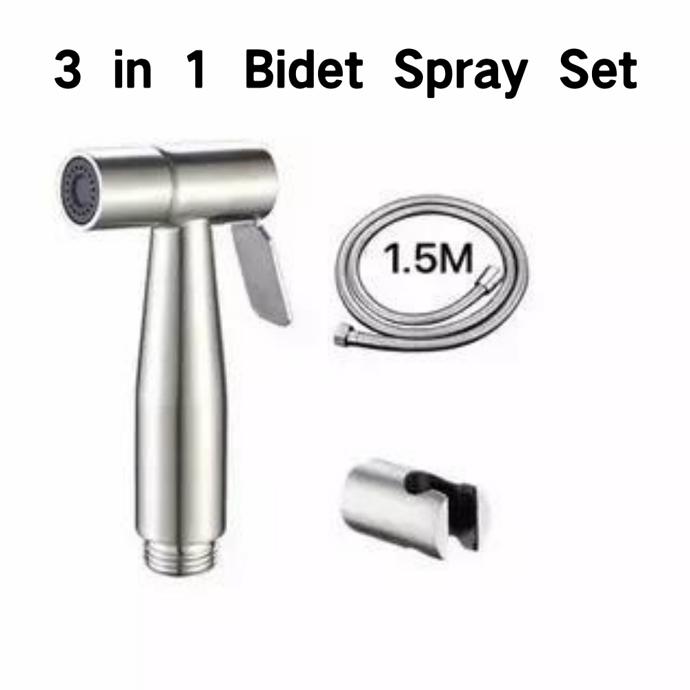 SUS 304 bidet set 4 in 1 Bidet Sprayer set With Valve Stainless Steel ...