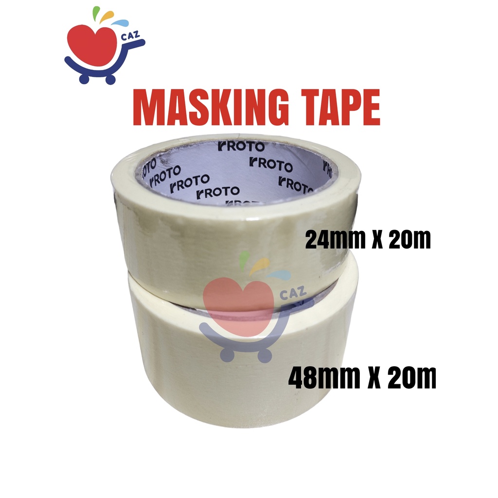 MASKING TAPE Size 1-1/2 / 2 / 1 / 3/4 /1/2 ( rROTO BRAND ) | Shopee ...