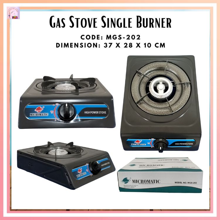 Micromatic Mgs 202 Single Burner Gas Stove Grey Single Burner Gas Stove Shopee Philippines 9799