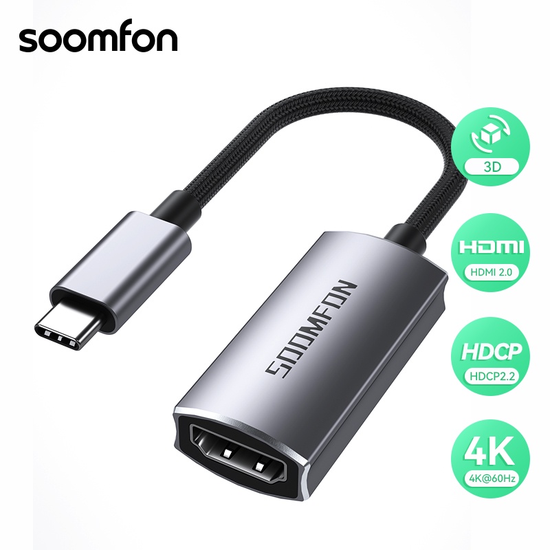 SOOMFON Type C to HDMI Adapter Ultra HD 4K 60Hz USB C