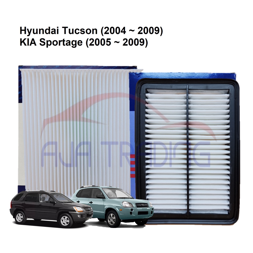 Combo Air Filter and AC Filter for Hyundai Tucson (2004 ~ 2009), KIA ...