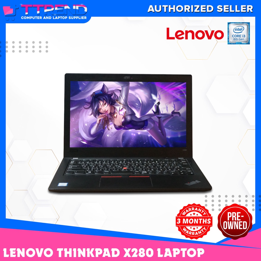 Lenovo ThinkPad X280 i3 8th gen 8GB RAM 256GB SSD Built-in Camera ...