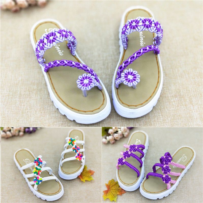 DIYFree Shipping Sole Sandals Slippers Chinese Knots Woven Handmade Shoes Finished Products Home Materials DIY Rose WholesaleDIY