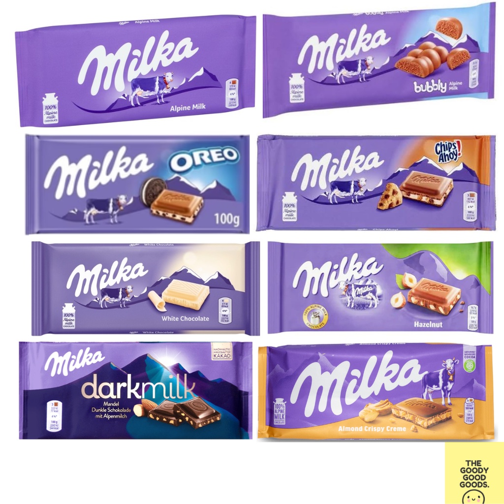 MILKA Chocolate in different flavors (100g) | Shopee Philippines