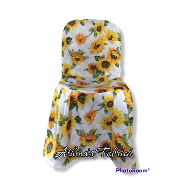 Sunflower printed chair cover monoblock chairs for uratex and ruby