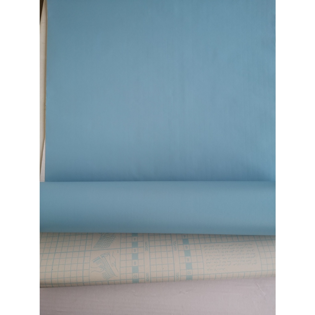 ECF Wallpaper P1120 SOLID SKY BLUE PAINT COLOR 10meters X 45cm Home