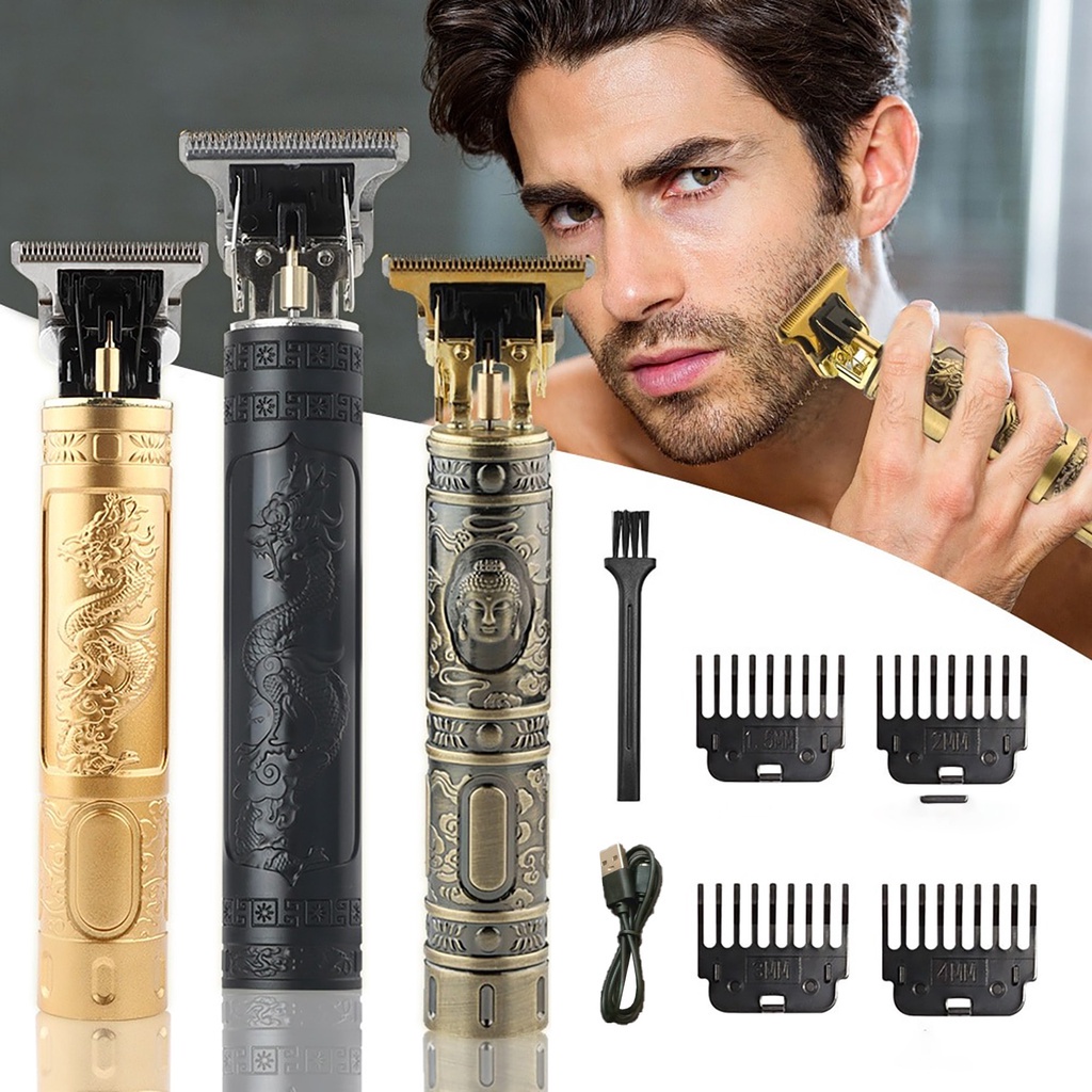 T9 Trimmer Razor Hair Cut USB Rechargable Dragon Trimmer Electric Hair ...