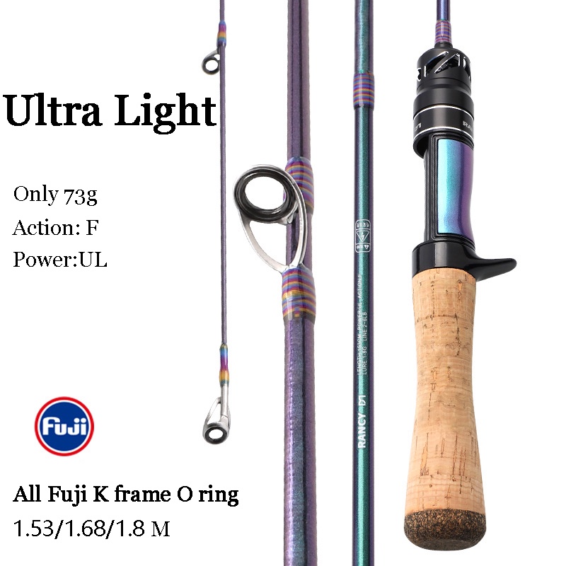 Mavllos FUJI Fishing Rod Ajing Fast Ultralight Spinning Casting Rod for  Trout Solid UL Tip Lure 0.6-8g Line 2-6lb
