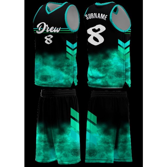 Blue green basketball outlet jersey