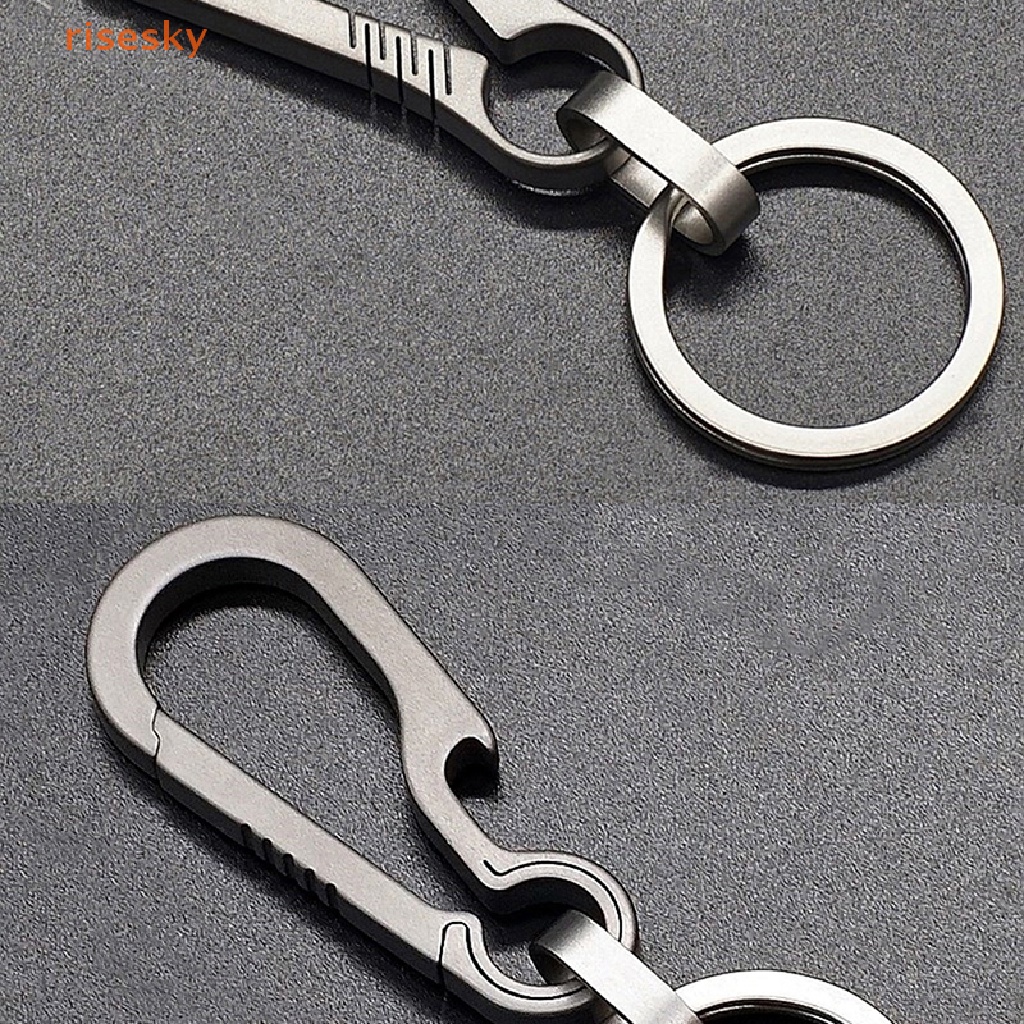 [risesky] Titanium Buckles Outdoor Tool Titanium Alloy Keychain
