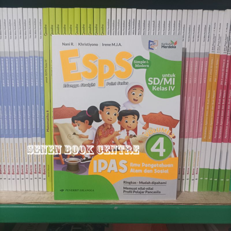 Esps Ipas Book Class 4 SD Vol 2 Curriculum Merdeka Erlangga Original