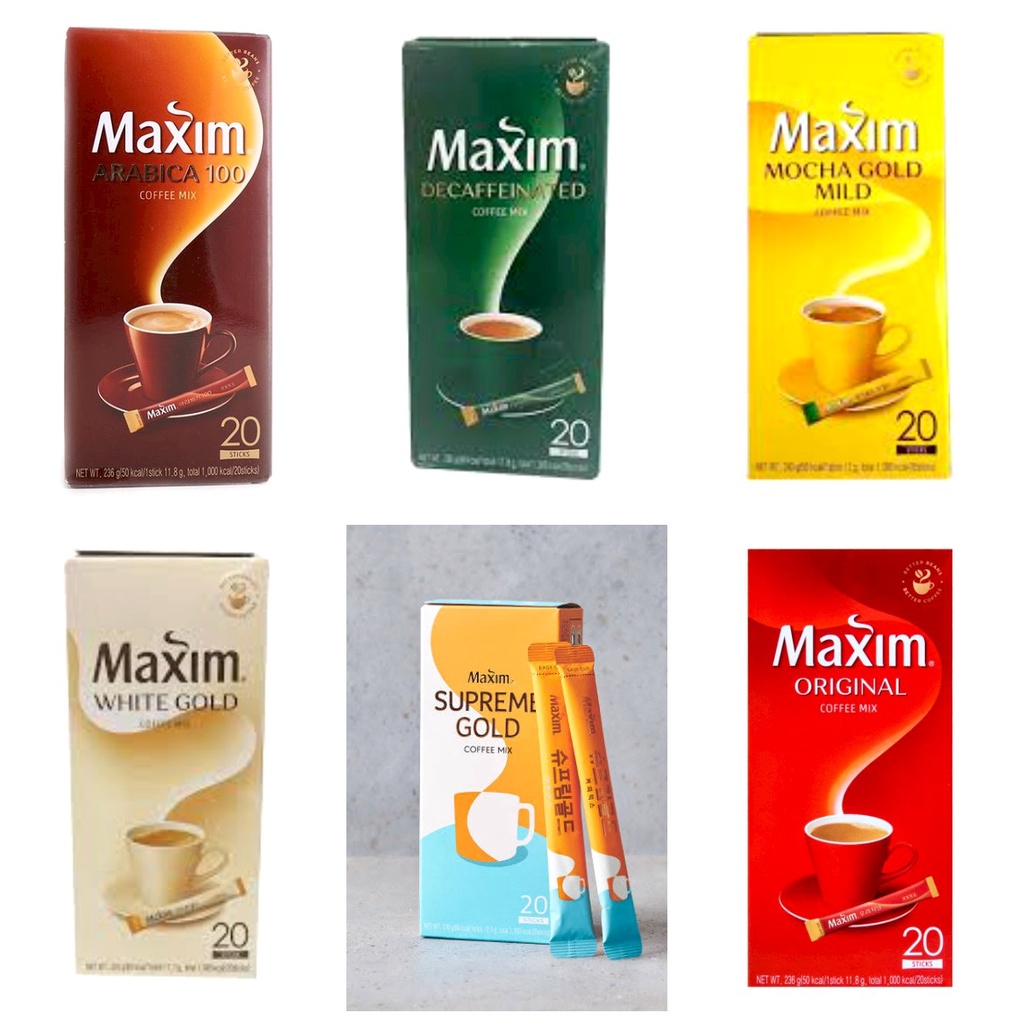 MAXIM COFFEE 20T DIFFERENT FLAVORS ORIGINAL/MOCHA GOLD MILD/MOCHA