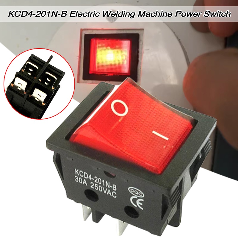 Welding Machine Power Switch 4Pin 30A 120/250VAC Electric Heater Switch ...