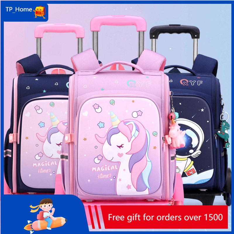 School Trolley bag for Kids Girls Boys Rolling Backpacks Kids Trolley