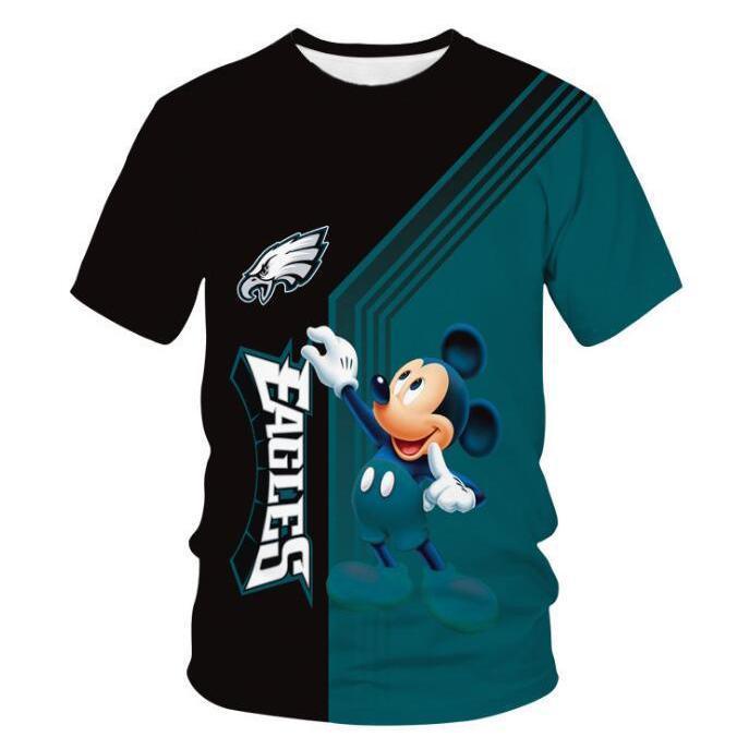 Philadelphia Eagles Mickey Mouse And Friends Disney 3D T-Shirt