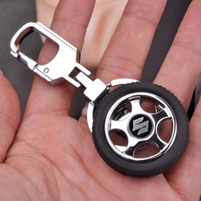 Suzuki Car Logo Keychain Car Keychain Tire Wheel Key Holder Car Styling