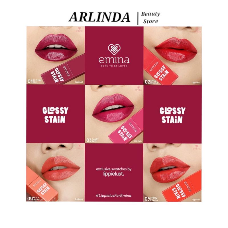 Emina Glossy lip Stain Emina Glossy Stain lip Tint Emina lip Tint Emina