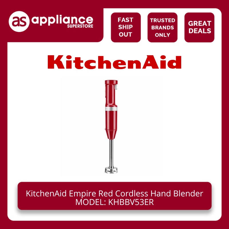 KitchenAid Empire Red Cordless Hand Blender KHBBV53ER Shopee Philippines