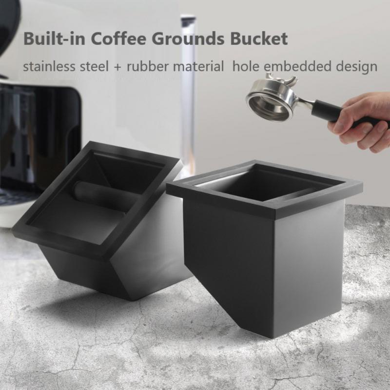Koryaiko Stainless Steel Built-in Coffee Grounds Bucket Knock Box ...