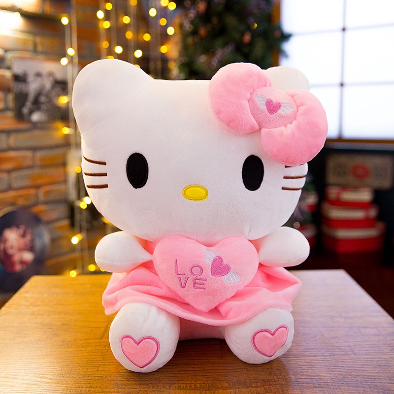 23-40cm Hello Kitty Plush Toys Sanrio KT Cat Dolls Soft Stuffed Cute Hello  Kitty For Kids Animals Toys