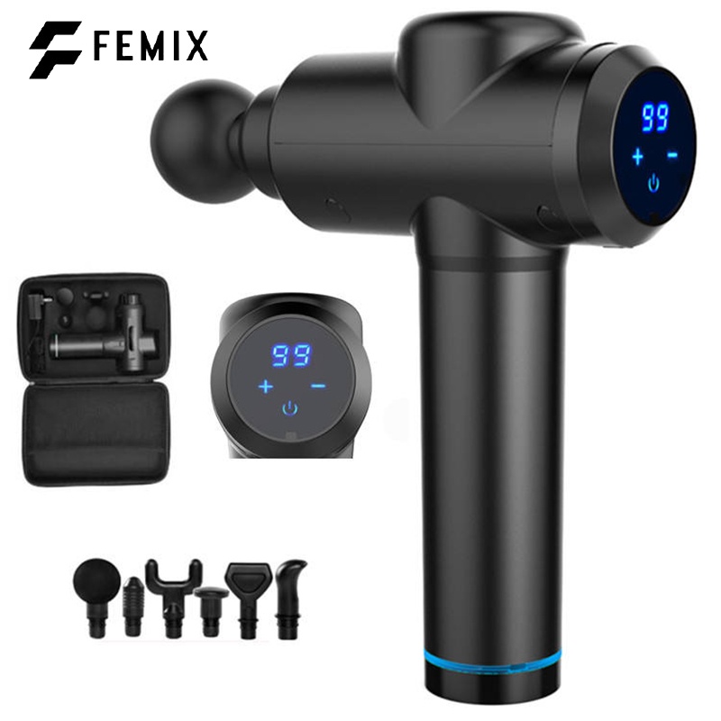 FEMIX F6 Massage Gun/99 Speed/gift 6 Head Profession Muscle Massager ...