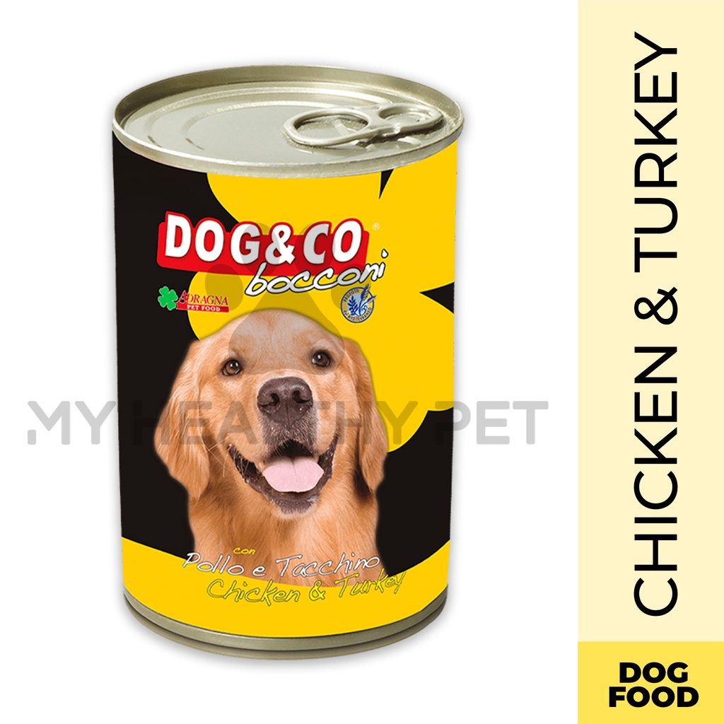 Dog & Co Canned Chicken and Turkey healthy Dog Food 405g Shopee