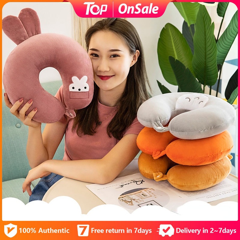 U Shaped Pillow Driving Travel Memory Foam Neck Pillow Cartoon Soft