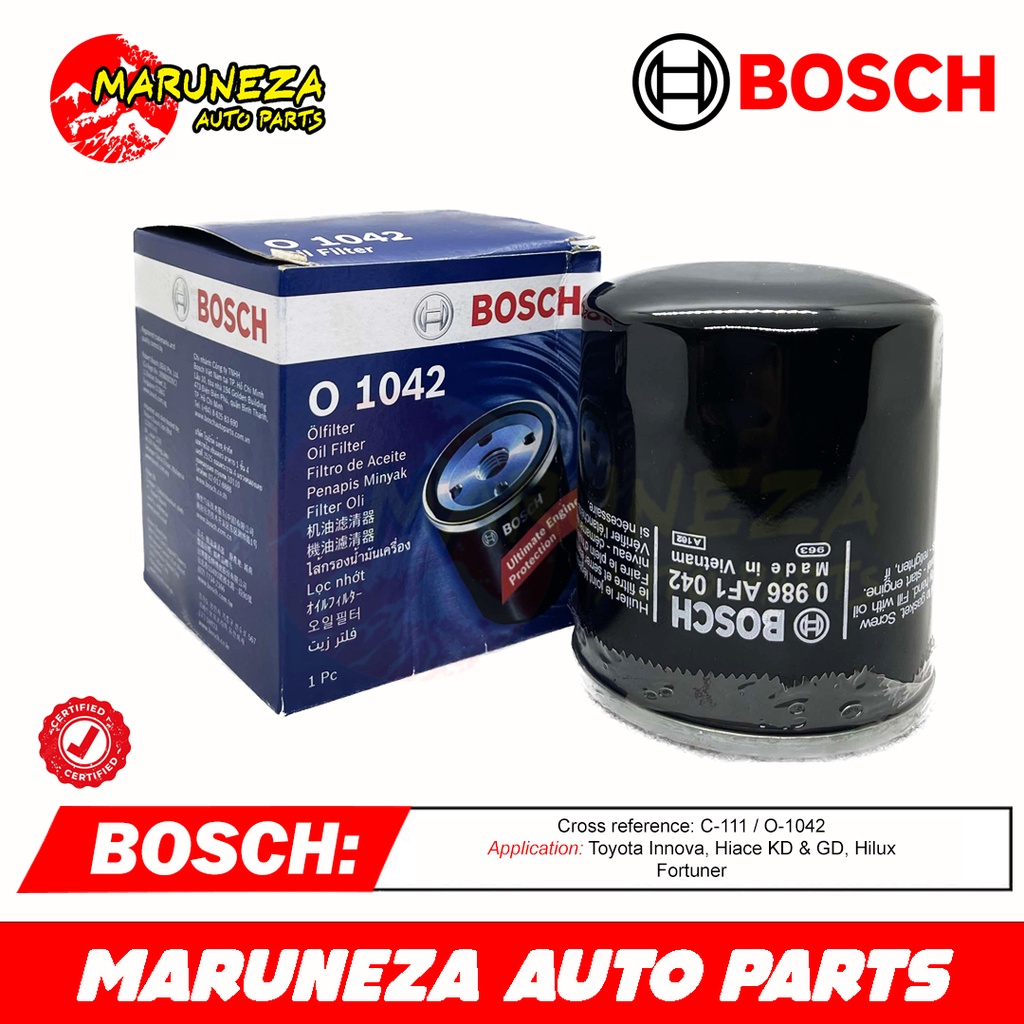 BOSCH Oil Filter C-111 (O-1042) Toyota | Shopee Philippines