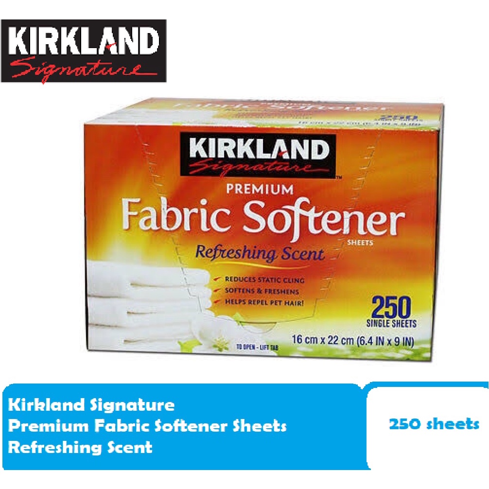 Kirkland Signature Premium Fabric Softener Sheets Refreshing Scent