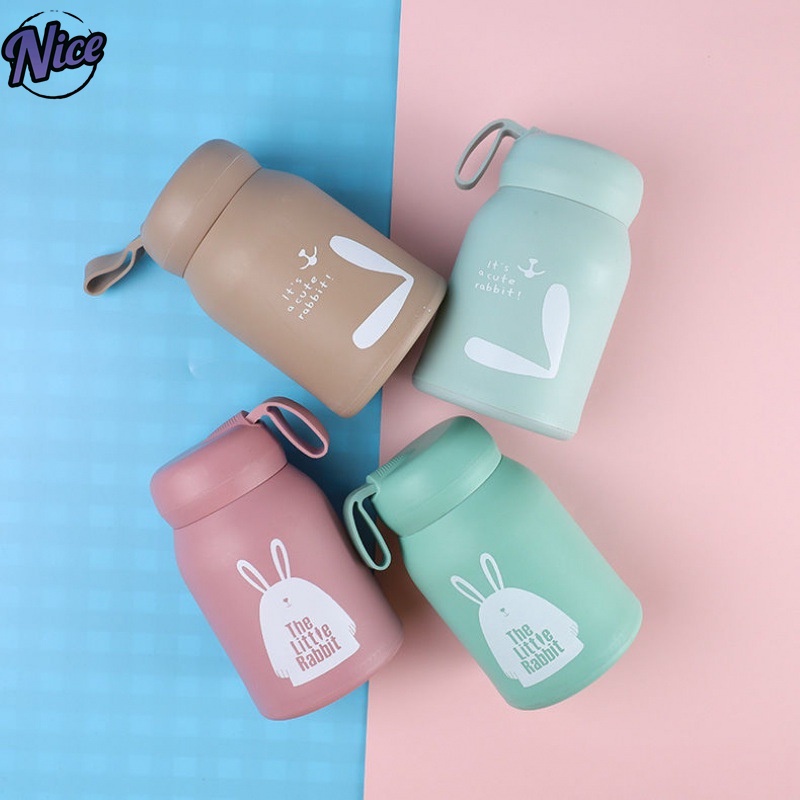 Cute Rabbit Cup Kids Glass Water Cup School Water Bottle 320ml Shopee