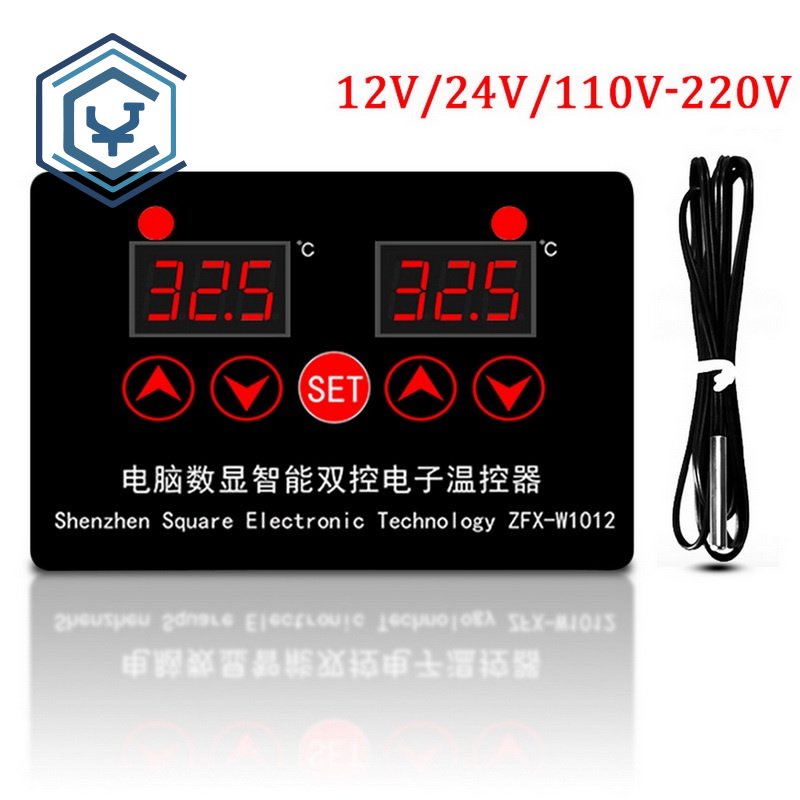 Thermostat Thermostat 12V/24V/110-220V Dual LED Display Thermostat ...