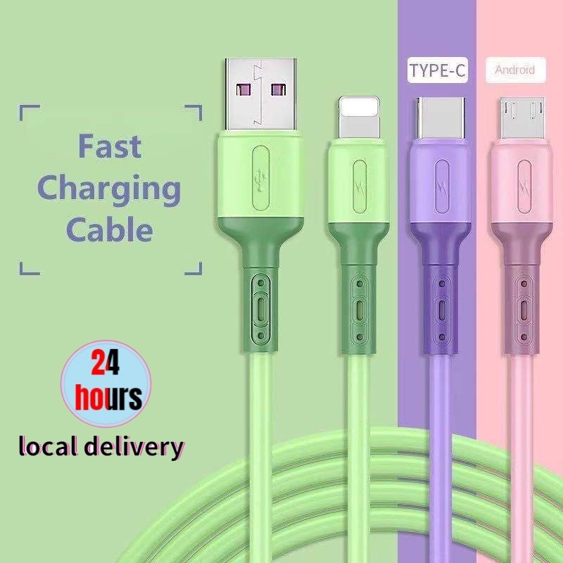 Macarons Mobile Cable Wire chargers 1Meter Android Micro USB /Type-C ...