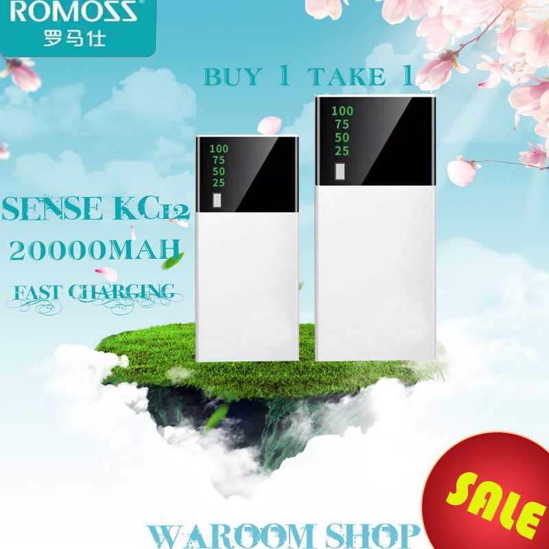 Romoss Powerbank Buy Take KC12 20000mah Shopee Philippines