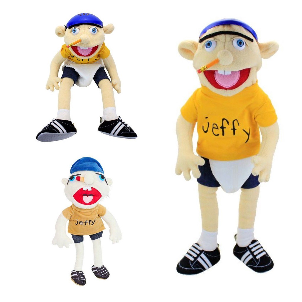 Funny Jeffy Boy Puppet Doll Plush Toy Monsters Muppet Jeffy Dolls
