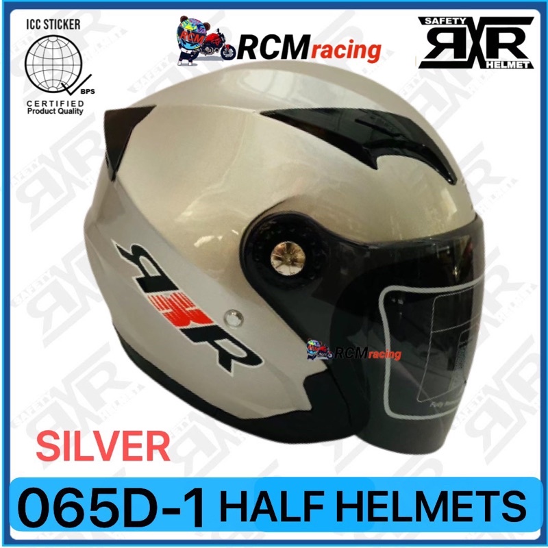 RXR Half Face 065D-1 For Motorcycle With ICC (BPS)License Q