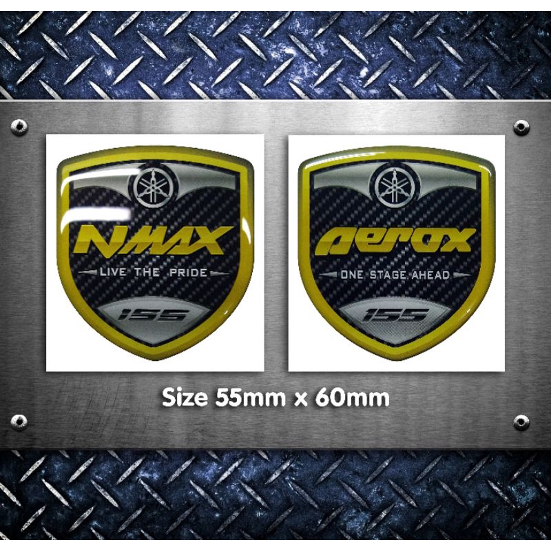 Nmax Aerox Emblem / Nmax Aerox Embossed Sticker | Shopee Philippines