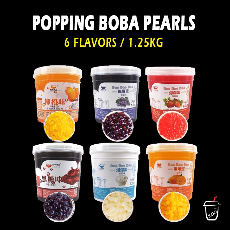 1.25kg Boba Pearls Popping Boba Pearls Milk Tea Fruit Juice Tea Topping