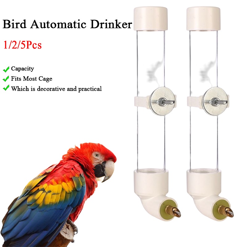 Bird Automatic Drinker Pet Bird Hanging Tube Water Dispenser With Clip ...