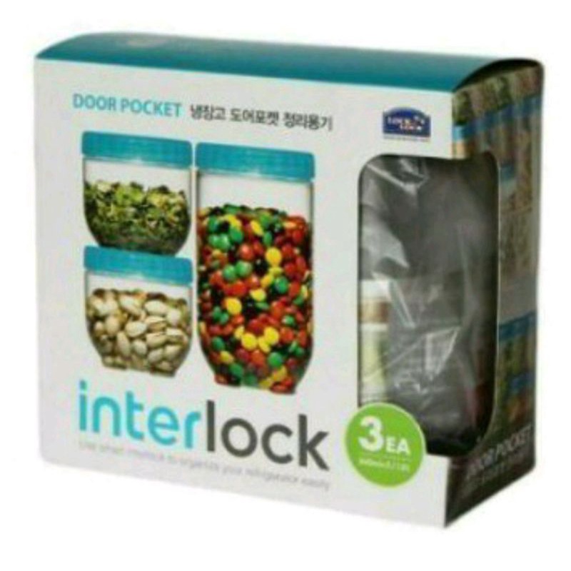 Locknlock Interlock Eid Jar Set Contains 3pcs Airtight Storage Containers Lock n Lock Lock&Locck
