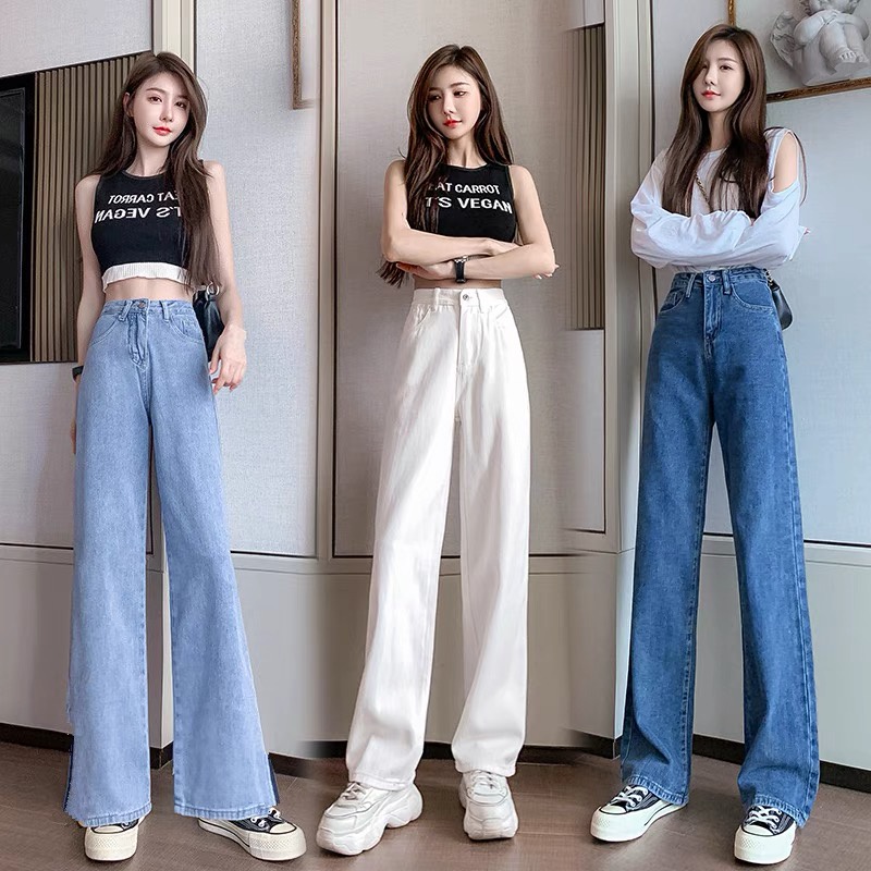 Qiaoli Mom Jeans HighWaist WIDE LEG Jeans for Women cod | Shopee ...