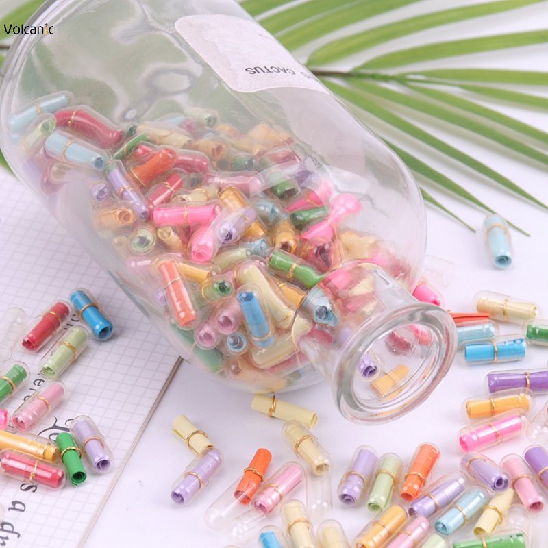 100Pcs Creative Blank Message Capsule Envelope Letter Paper for Pill ...