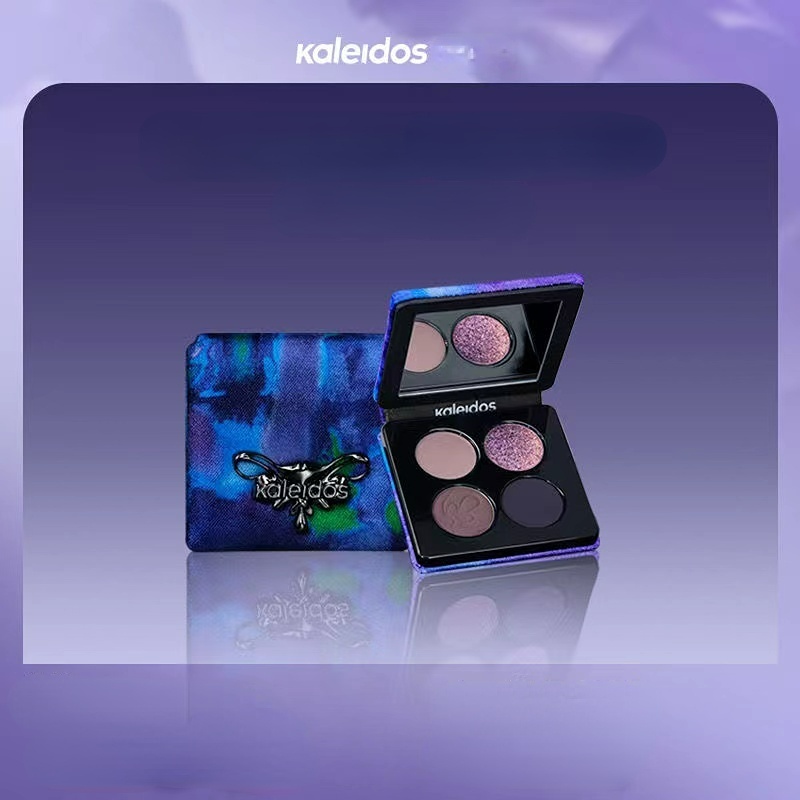 KALEIDOS Smoked Lace Eyeshadow Palette 4 Colors Jasmine Black Gray Cold
