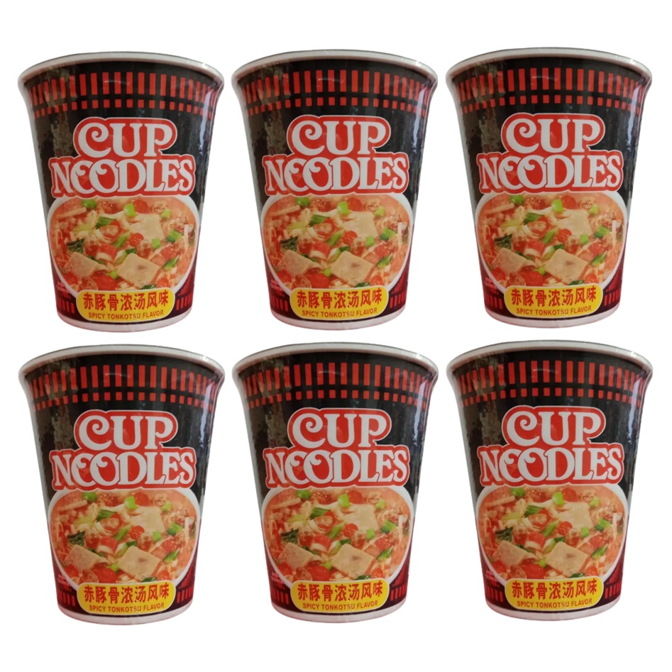 Nissin Cup Noodles - SPICY TONKOTSU Flavor (6 Cups) | Shopee Philippines