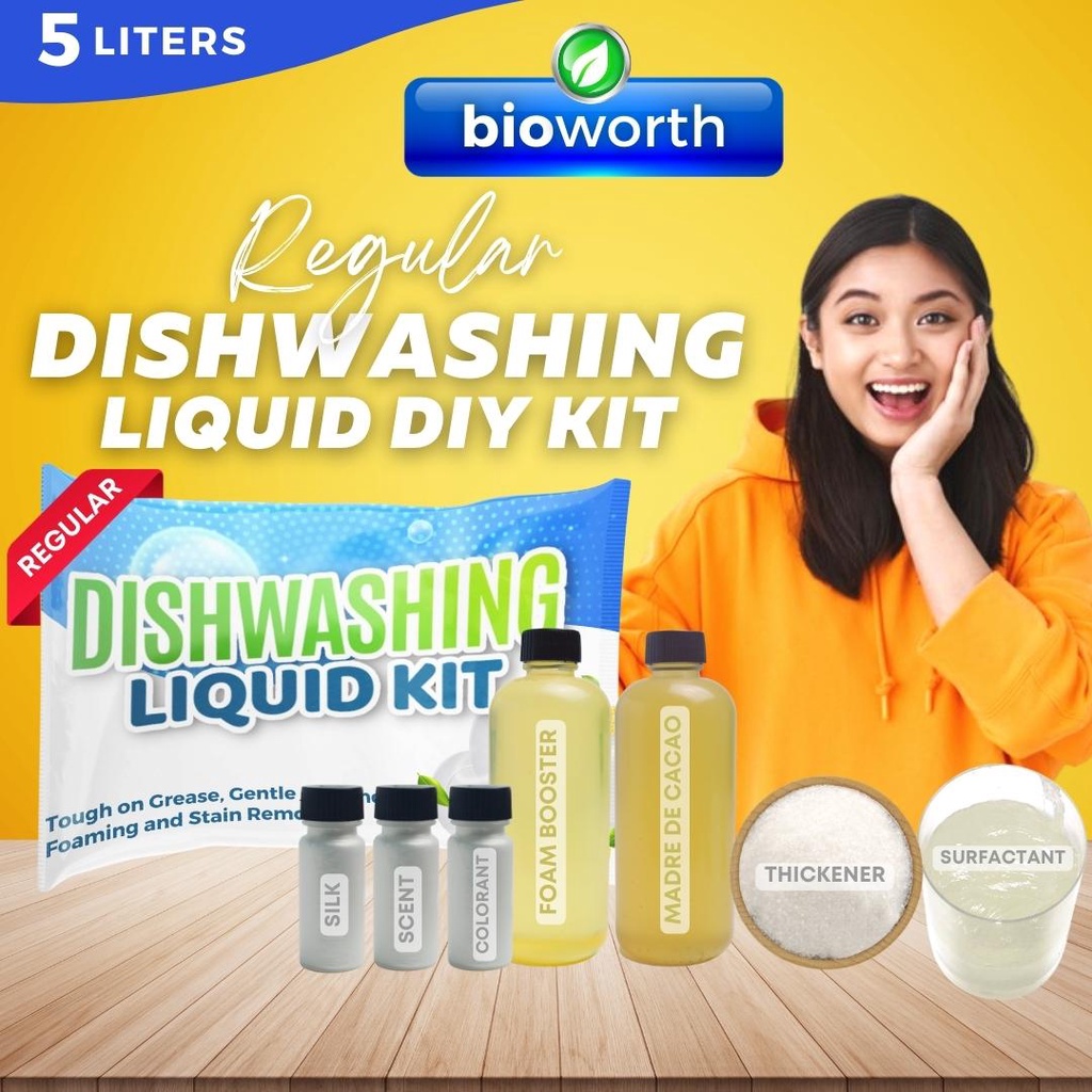 Bioworth Regular Dishwashing Liquid Kit 5 Liter Grease Cutting Dish