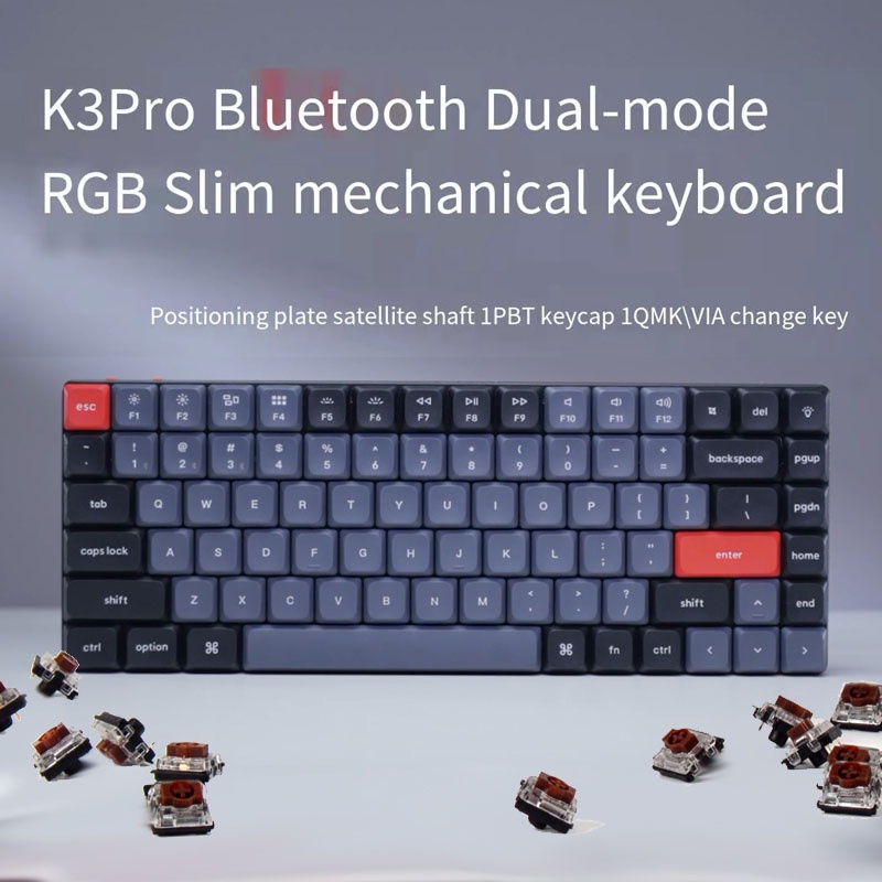 Keychron K3 pro Wireless Mechanical Keyboard Gateron Switch Ultraslim
