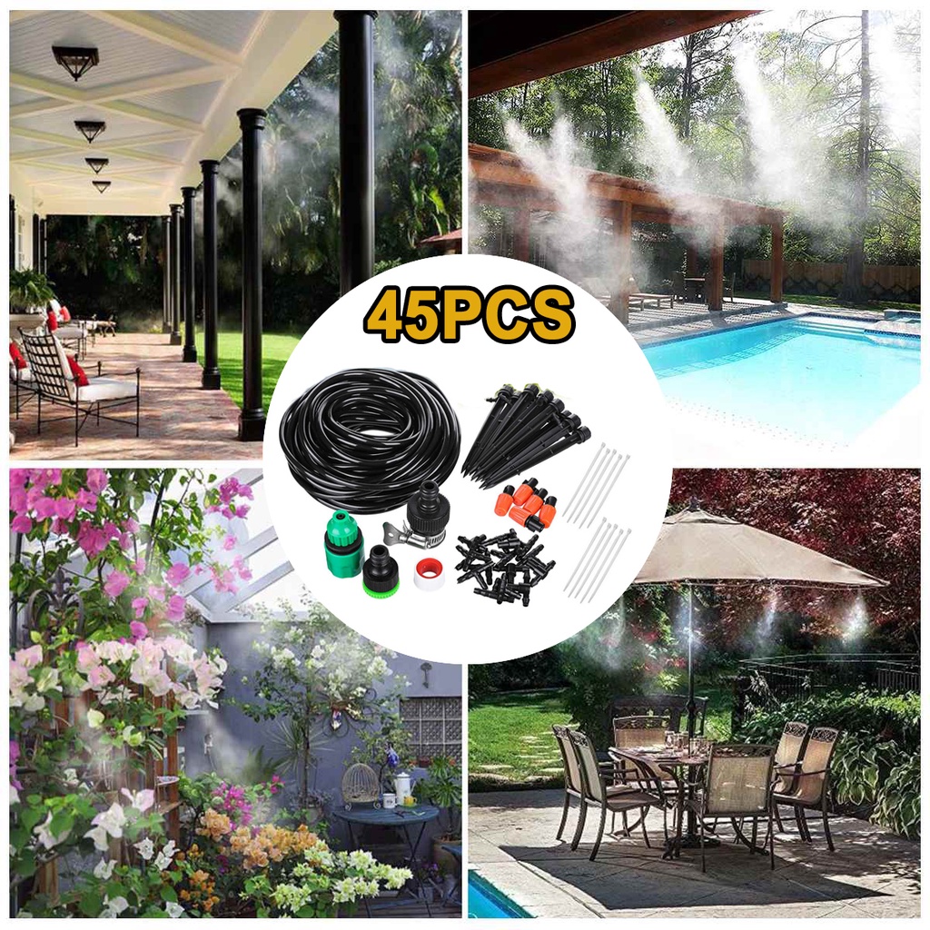 Outdoor Misting Cooling System Kit For Greenhouse Garden Patio Watering
