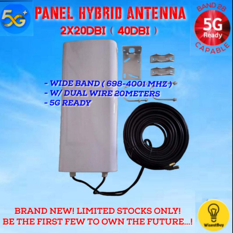 Globe Mimo Antenna v4 2x9dbi( 18dbi ) for Globe or PLDT Prepaid Wifi signal Booster. Shopee