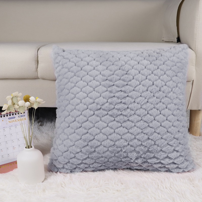 COD Faux Fur Throw Pillow Case 18x18 Inches HS01 Pillow Case for Sofa